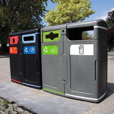 Gemini™ Can / Plastic Bottle Recycling Bin