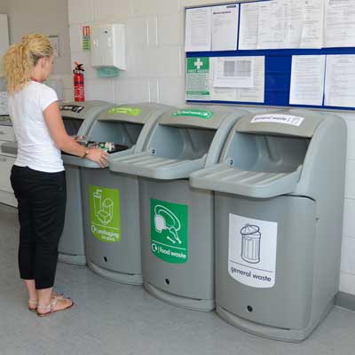 Combo Tray Shelf Catering Waste Bin.