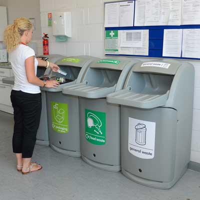 Combo Tray Shelf Catering Waste Bin.