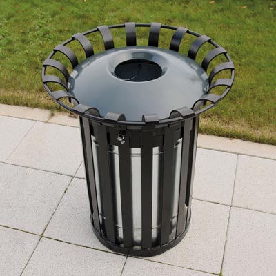 Everglade Litter Bin (85ltr) with optional dome top.