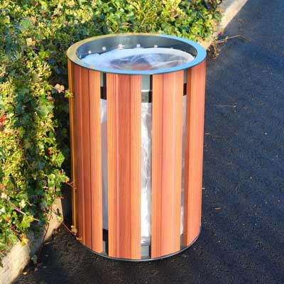Fusion Litter Bin in Light Wood.