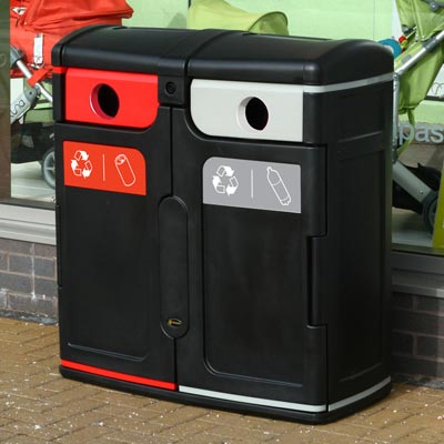 Gemini™ Can / Plastic Bottle Recycling Bin