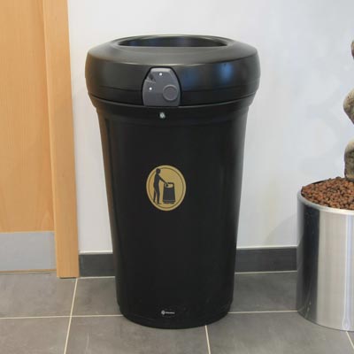 Pacific Litter Bin in Black.