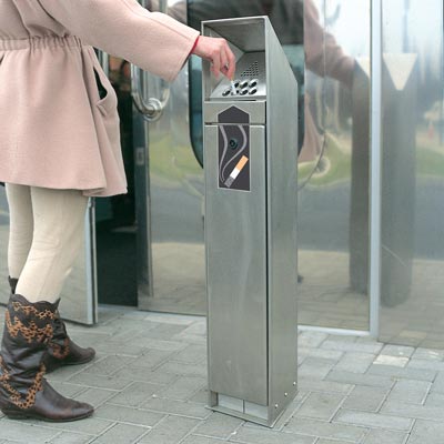 Stainless Steel Ashguard™ Cigarette Bin